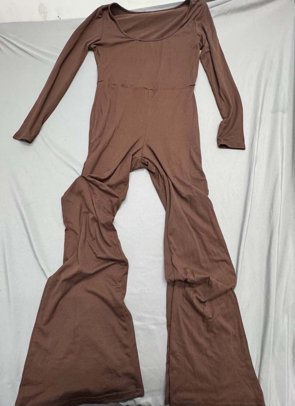 Fashion Nova Come With Me Seamless Flare Jumpsuit Brown